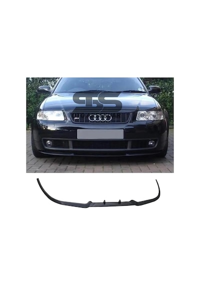 Audi A3 8P 2003-2012 Cupra R Uyumlu Ön Lip Mat Siyah Ön Tampon Lip  (Sts Oto Aksesuar) (01)