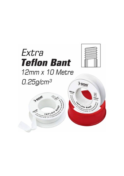Sgs Teflon/Sızdırmazlık Bandı 12Mm X 10M
