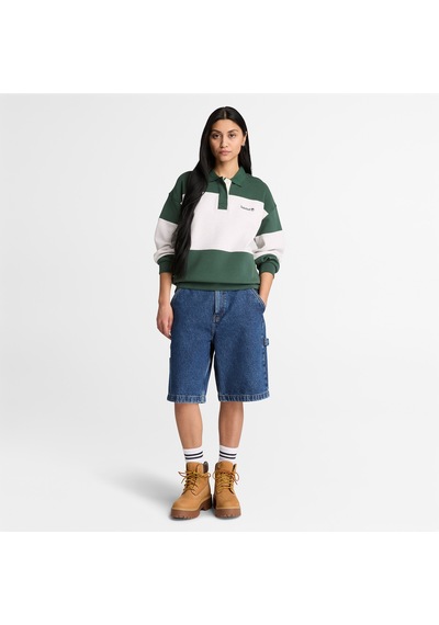 Timberland Rugby Polo Sweatshirt Kadın Yeşil Sweatshirt Tbc0yh5fanx1
