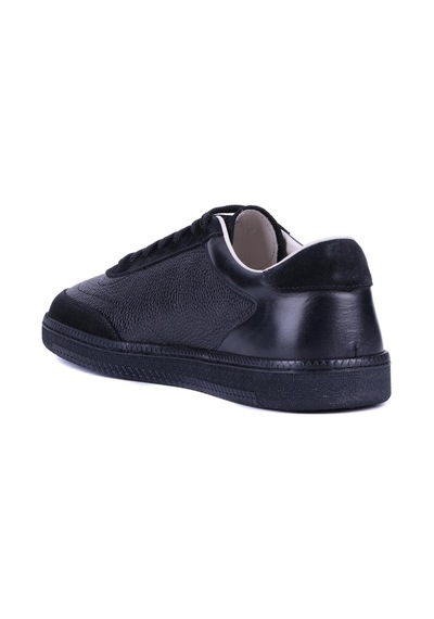 Shoetyle - Siyah Renk Hakiki Deri Bağcıklı Erkek Günlük Ayakkabı 666-1098 -1343 Siyah