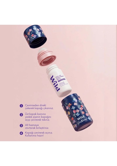 Wild Antiperspirant Roll On Coconut & Vanilla Refill Deodorant Yedek Dolum