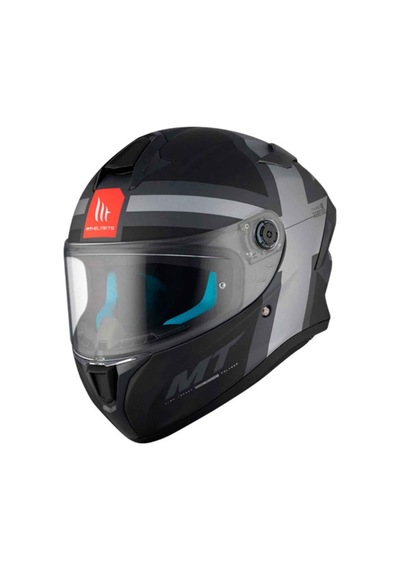 Mt Targo S Britain C2 Kapalı Kask Mat Gri - Siyah