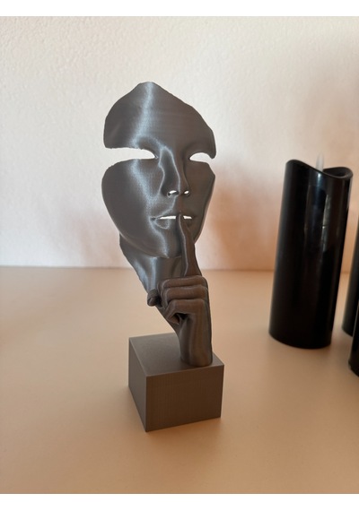 Mat Siyah Heykeli Hediyelik Modern Masaüstü Dekoratif Aksesuar 15cm