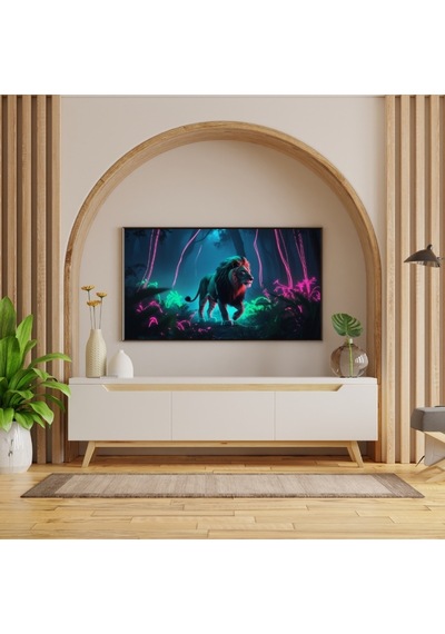 Hayvan Figürlü Pusu Aslanlı Pvc 60x90 Cm Çerçevesiz Tablo 46