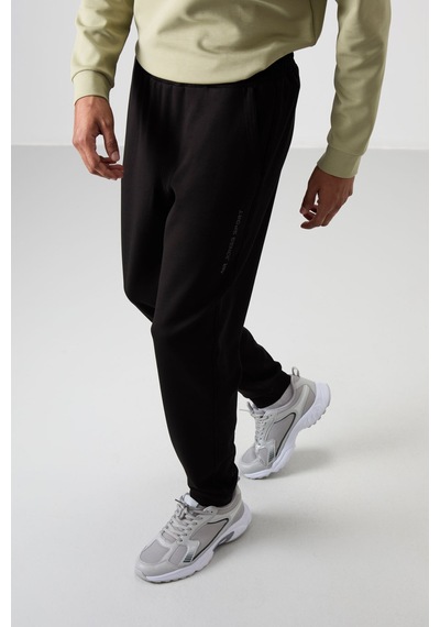 Tommy Life Çağla - Siyah Pamuklu Kalın Yumuşak Dokulu Comfort Fit Baskılı Erkek Eşofman Takım - 85253 Yeşil - Siyah