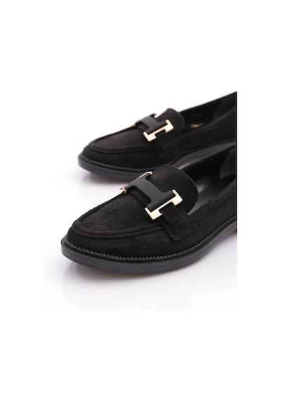 Dgn 2623004 Kadın Tokalı Loafer Ayakkabı Siyah