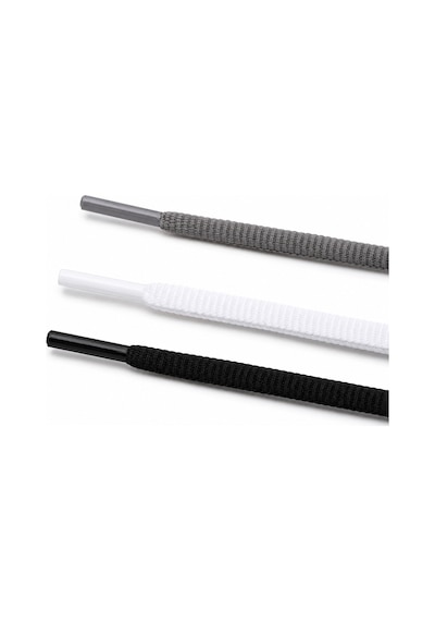 Black Flex Dynamic Lace Bağcık Siyah Beyaz Seri Beyaz - Siyah