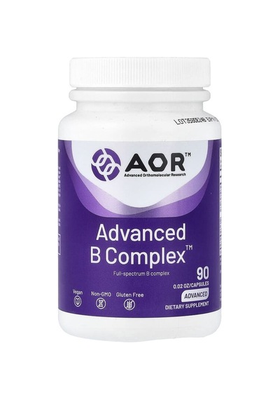 Advanced Orthomolecular Research Aor, Advanced B Complex , 90 Capsules