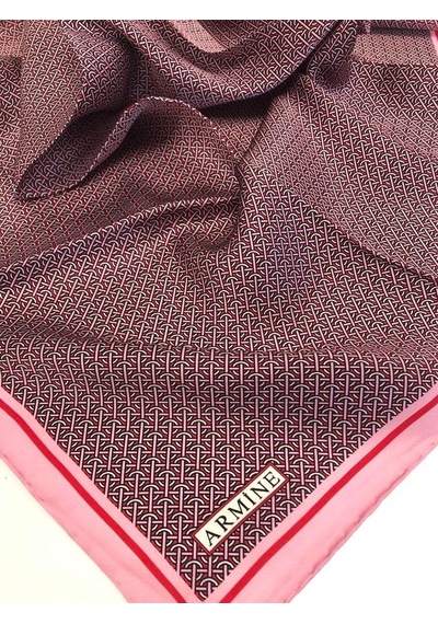 Armine İpek Eşarp Nostalji - 8733-31 Pudra Kırmızı Twill Pudra Kırmızı