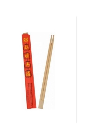 Bambu Chopstick Çin Çubuğu 24 CM Kılıflı 100 Çift bej