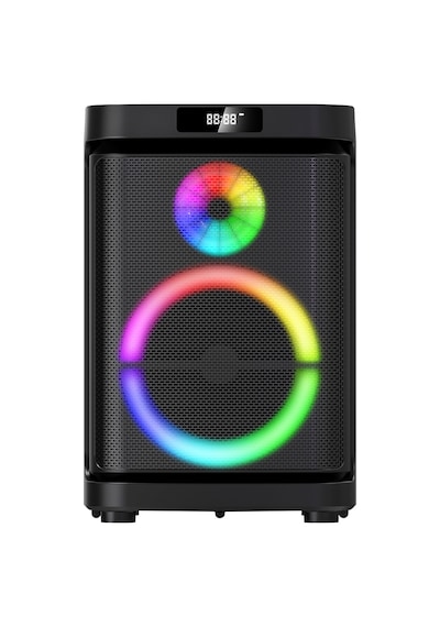 Gd-1019 Dijital Led Göstergeli Çift Mikrofonlu Rgb Tws 10 İnç Stereo Bass Kablosuz Karaoke Hoparlör