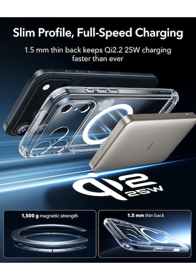 Esr Apple Uyumlu iPhone 17 Pro Max Classic Hybrid Magsafe Kılıf - Kamera Kontrol Buton - Şeffaf Şeffaf