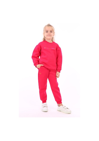 Toontoy Kız Çocuk Happy Chıld Baskılı Sweatshirt Fuşya