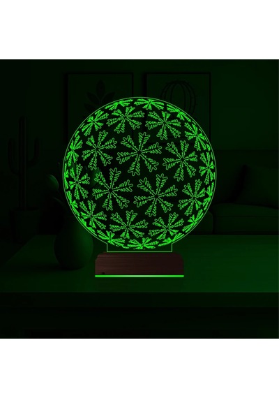 Luvivia Kar Tanesi 3d Lamba - Masa Gece Lambası V2 Şeffaf