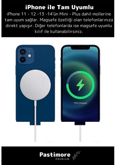 Apple Uyumlu iOS Kablosuz Hızlı Şarj Aleti Wireless Charger Adaptörü