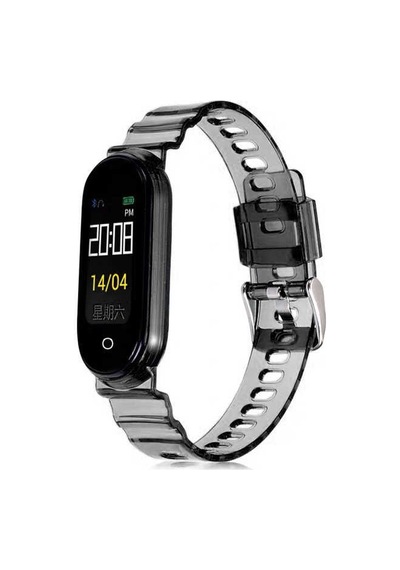 Ekılıf - Xiaomi Mi Band 5 Uyumlu - Kordon Silikon Kordon Krd-27 - Siyah