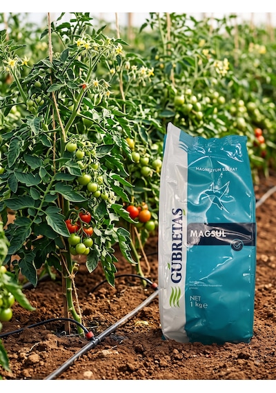 Magsul Magnezyum Sülfat Toz Gübre - 1 Kg %100 Suda Çözünür Klorofil & Fotosentez Artırıcı