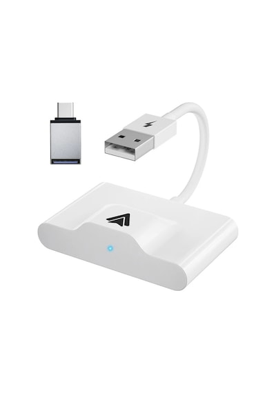 Ally Usb+type-c Android Kablosuz Carplay Adaptör Çevirici - Youtube Netflix Tiktok Video Yansıtıcı- 5775 Beyaz