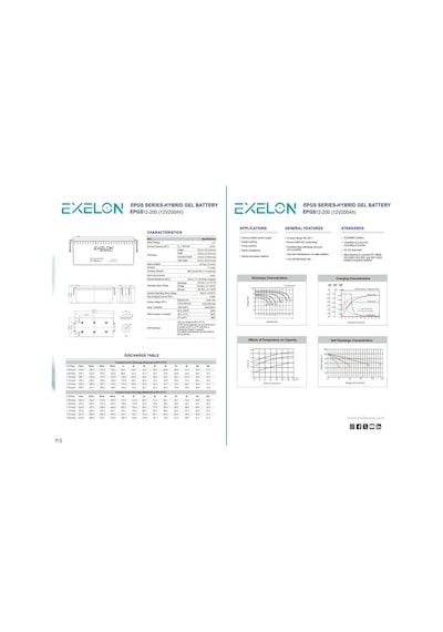 Exelon 12 V 200 AH Jel Akü