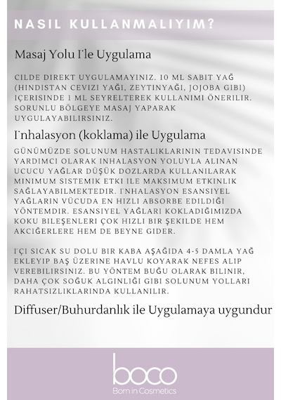 Boco Born In Cosmetics Itır + Lavanta + Portakal Saf Aromaterapi Uçucu Yağı 3 x 10 ML