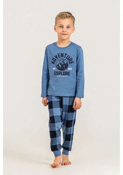 Rolypoly Erkek Çocuk Nature Calls Mavi Uzun Kol Pijama Takım Rp3873-c-v2 Rp3873-c-v2
