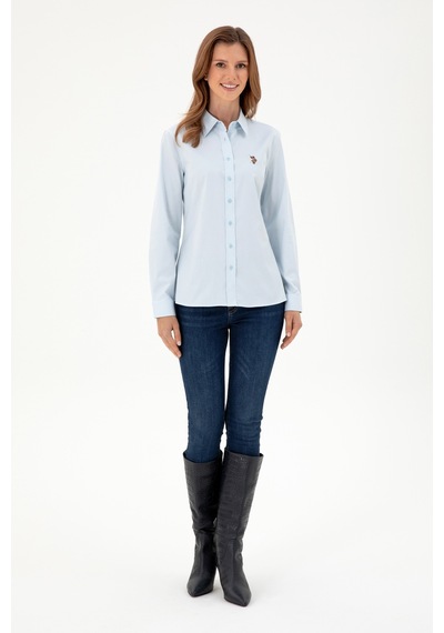 U.s. Polo Assn. Kadın Açık Mavi Gömlek Basic 50295710-vr003 Açık Mavi