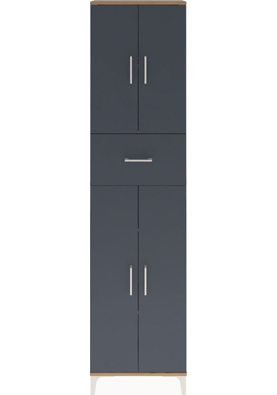 Arges Dolap 4 Raflı Tek Çekmeceli 4 Kapaklı 60x30x243 Çam-ant... Çam