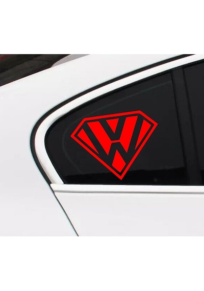 Volkswagen Superman Sticker, Volkswagen Sticker, Oto Sticker