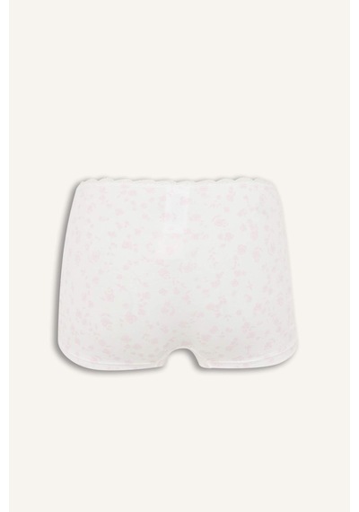 Defacto Çiçek Desenli Dantel Detaylı Penye Açık Pembe Boxer H6474ax26sppn648 Pembe-pn648