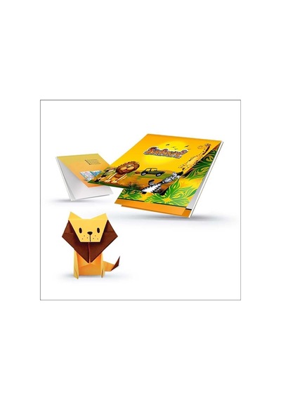 Safari Sticker Box - 800 Parça Hayvan Temalı Eğitici Çıkartma Origami - Defter Aktivite Seti
