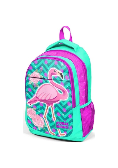 Coral High Turkuaz Flamingo Desenli Okul Çantası 14382