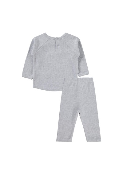 Civil Baby Kuyruk Ve Kedi Baskılı 6-18 Ay Takım - Bej Taş Rengi