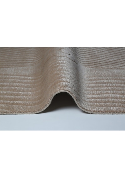 Çam Halı Emboss Jr 06 Bej Modern Desen Yeni Zellanda Yünü Ve Viskon El Dokuması Halı - 130x190 Bej