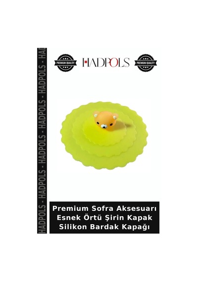 Premium Sofra Aksesuarı Esnek Örtü Şirin Kapak Silikon Bardak Kapağı Çok Renkli