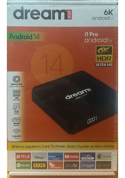 Dreamstar İ1 Pro Androıd Box 2gbram 16gb Hafıza Wifi 6k