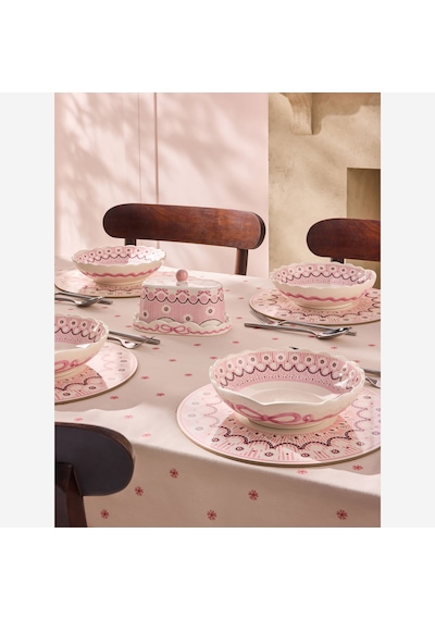 Pembe Stoneware Servis Kasesi 20,5 Cm