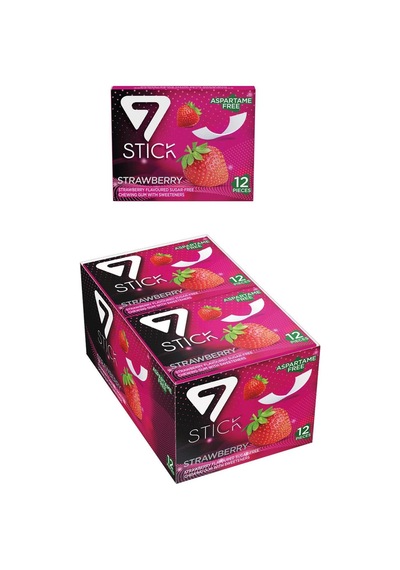 Çilek Aromalı Şekersiz Sakız 33 Gr X 12'li Paket