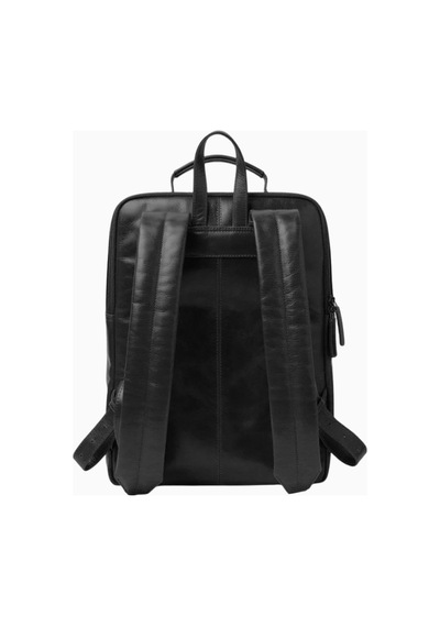 Ryoko Soho Urbanist Slim Full Grain Deri Unisex Sırt Çantası Siyah 2