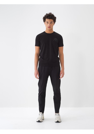 Xint Siyah Pamuk Dokulu Slim Fit Tişört 502122