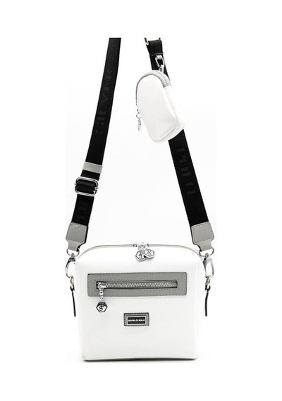 Silver & Polo Silver Polo Kadın Çapraz Çanta 1038 Beyaz-gri