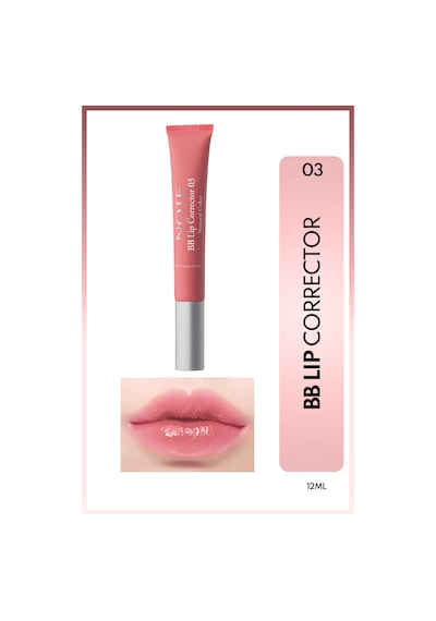 Note Cosmetique Bb Lip Corrector Renk Eşitleyici Ve Nemlendirici Dudak Parlatıcısı - 03 - Pembe