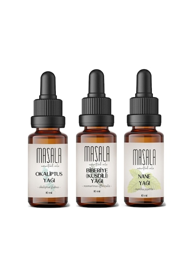 Masala Biberiye Yağı + Okaliptüs Yağı + Nane Yağı 3 x 10 ML