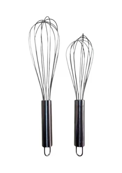 Mybru Paslanmaz Çelik Metal Saplı El Çırpıcısı 2'li Set Blender Çok Renkli