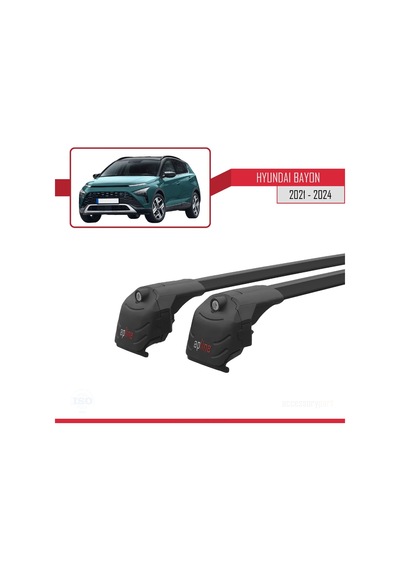 Hyundai Bayon Bc3 Cuv 2021 Ve Sonrası İle Uyumlu Ace-2 Ara Atkı Tavan Barı Siyah