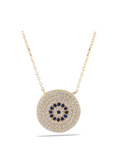 Kuyumcudukkani Zincirli"asansör Nazar Boncuklu"kolye-37188-g-m Gold