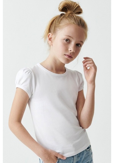 Breeze Kız Çocuk Tişört Basic 8-14 Yaş, Beyaz
