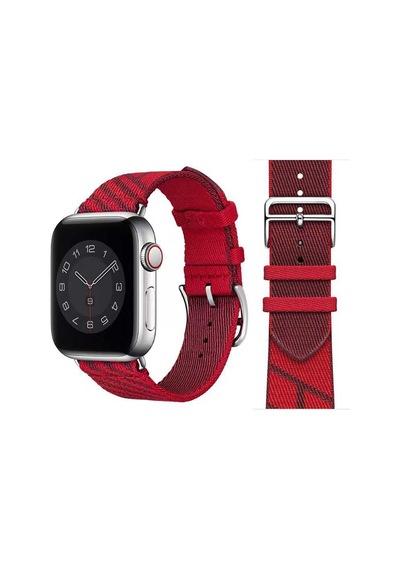 Kilifone -  Apple Uyumlu  Watch  7 45mm - Kordon Hasır Kordon Krd-51