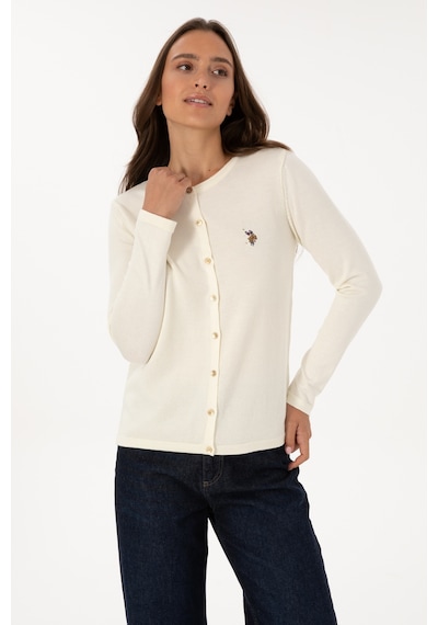 U.s. Polo Assn. Kadın Hırka Triko 50307737-vr256 İnci