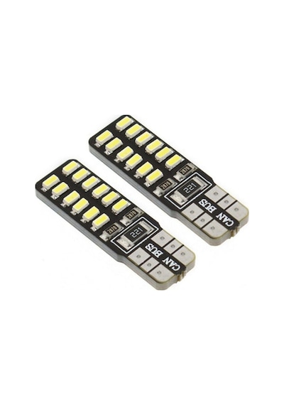 T10 Dipsiz W5w Canbus 24 Ledli Beyaz Park Plaka Ampulü 10 Adet
