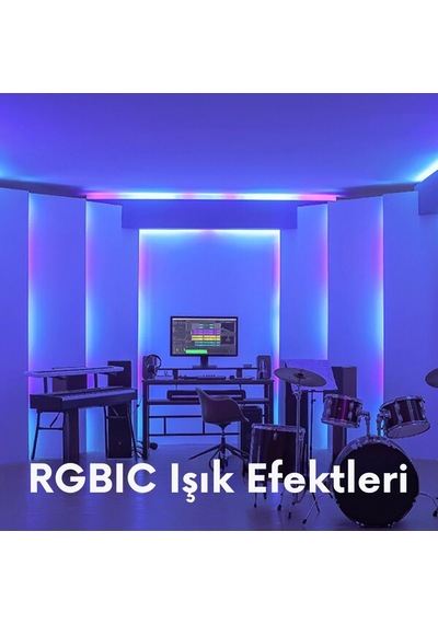 Govee Led Şerit Işık M1 5 Metre Wi-fi Ve Bluetooth Destekli, Alexa Ve Google Assistant Uyumlu H61e Çok Renkli